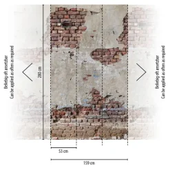 Livingwalls Fototapete Steinoptik creme braun B/L: ca. 280x159 cm