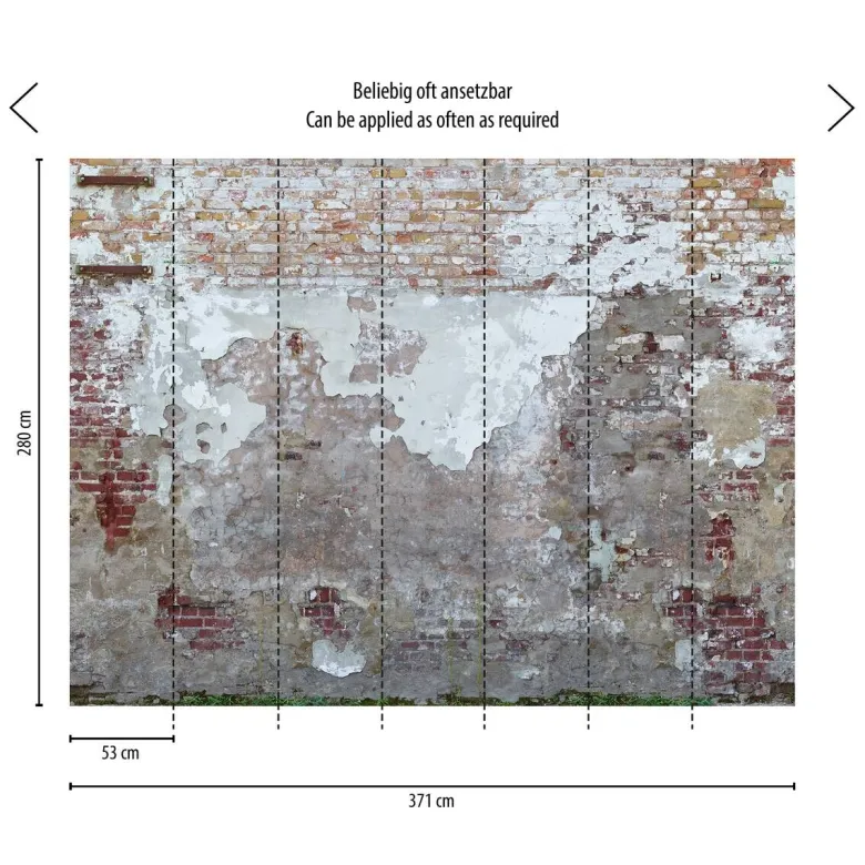 Livingwalls Fototapete Steinoptik creme braun grau B/L: ca. 280x371 cm