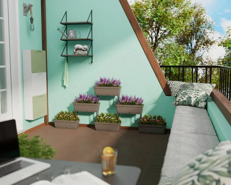 Lolego Veg Pflanzständer hellgrau Polypropylen B/H/L: ca. 17x32x50 cm