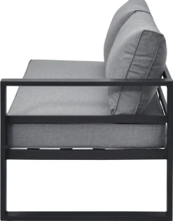 Loungeset Bilbao schwarz Stahl