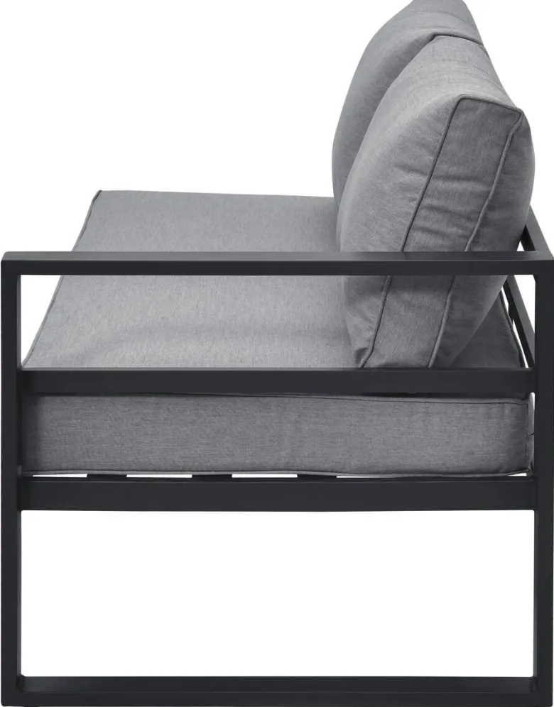 Loungeset Bilbao schwarz Stahl