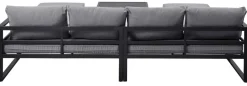 Loungeset Bilbao schwarz Stahl