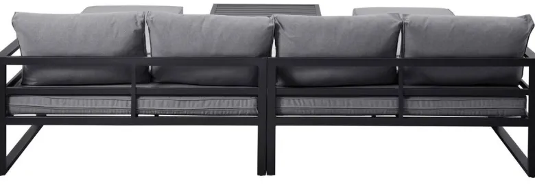 Loungeset Bilbao schwarz Stahl