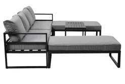 Loungeset Bilbao schwarz Stahl