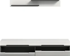 Lowboard Canu basaltgrau weiß B/H/T: ca. 170x38x33 cm