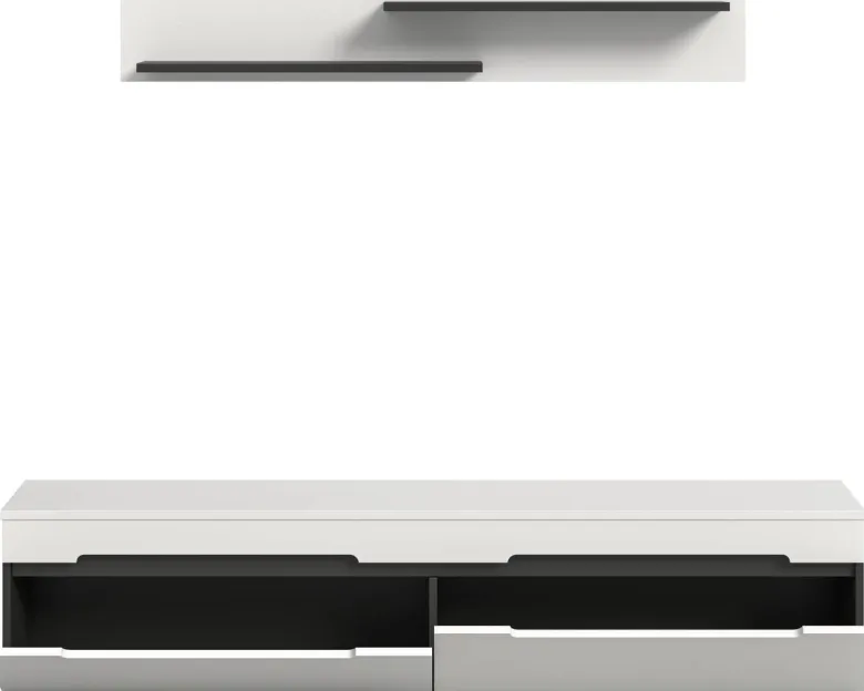 Lowboard Canu basaltgrau weiß B/H/T: ca. 170x38x33 cm