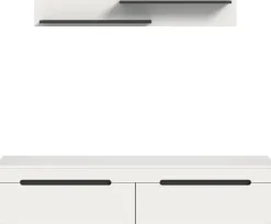 Lowboard Canu basaltgrau weiß B/H/T: ca. 170x38x33 cm