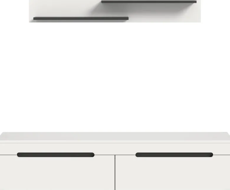 Lowboard Canu basaltgrau weiß B/H/T: ca. 170x38x33 cm