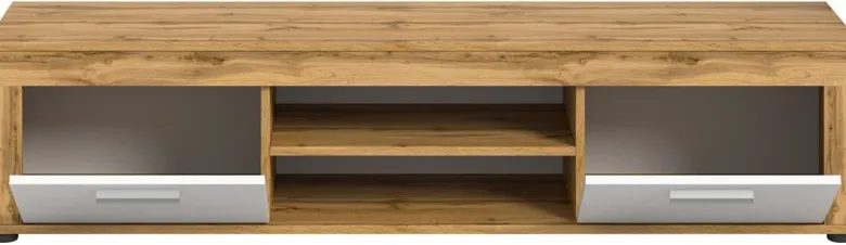 Lowboard Jam Eiche Wotan Nachbildung weiß B/H/T: ca. 160x37x40 cm