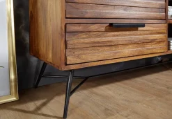 Lowboard natur schwarz lackiert B/H/T: ca. 160x54x40 cm