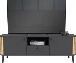Lowboard PURE grau Eiche Artisan Nachbildung B/H/T: ca. 138x50x40 cm