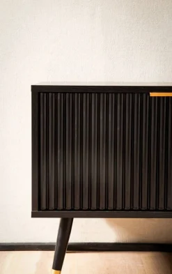 Lowboard schwarz B/H/T: ca. 150x51x39 cm
