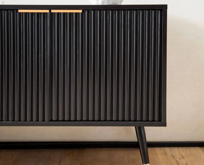 Lowboard schwarz B/H/T: ca. 150x60x39 cm