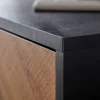 Lowboard schwarz Eiche dunkel Nachbildung schwarz pulverbeschichtet B/H/T: ca. 163x45x40 cm