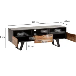 Lowboard schwarz lackiert B/H/T: ca. 140x50x40 cm
