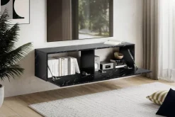 Lowboard schwarz Marmor Optik B/H/T: ca. 120x30x30 cm