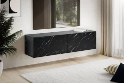 Lowboard schwarz Marmor Optik B/H/T: ca. 120x30x30 cm