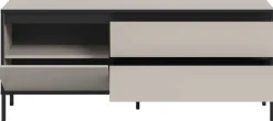 Lowboard Tron Kaschmirgrau Nachbildung schwarz B/H/T: ca. 150x62x38 cm