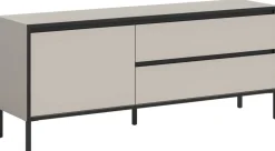 Lowboard Tron Kaschmirgrau Nachbildung schwarz B/H/T: ca. 150x62x38 cm