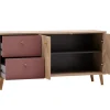 Lowboard Visby Eiche Nachbildung mauve B/H/T: ca. 109x44,1x33,05 cm