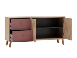 Lowboard Visby Eiche Nachbildung mauve B/H/T: ca. 109x44,1x33,05 cm