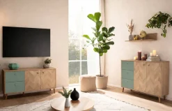 Lowboard Visby Eiche Nachbildung Pistazie B/H/T: ca. 109x44,1x33,05 cm
