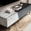 Lowboard weiß Marmor Optik B/H/T: ca. 150x40x40 cm