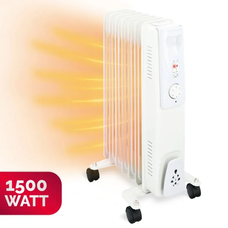 Ölradiator weiß Metall B/H/L: ca. 23,5x55x33 cm ca. 1500 W