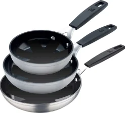 MASTERPRO Pfannenset SMART silber Aluminium 3 tlg.
