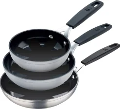 MASTERPRO Pfannenset Smart silber Aluminium 3 tlg.