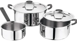 MASTERPRO Topfset FOODIES COLLECTION silber Edelstahl 5 tlg.