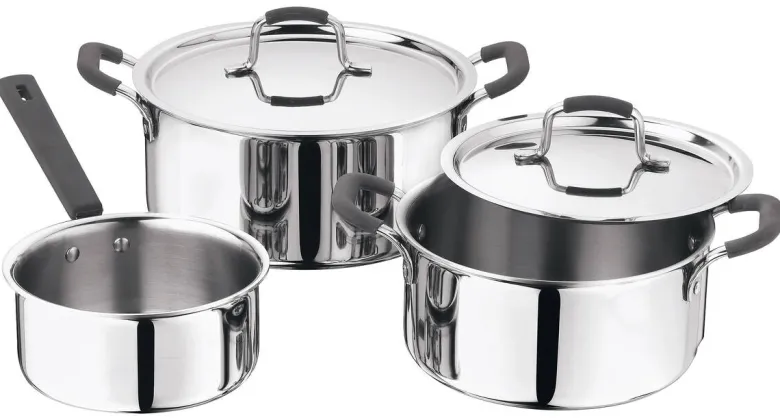 MASTERPRO Topfset FOODIES COLLECTION silber Edelstahl 5 tlg.