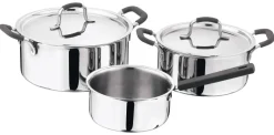 MASTERPRO Topfset FOODIES COLLECTION silber Edelstahl 5 tlg.
