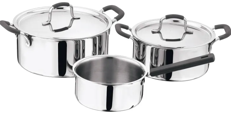 MASTERPRO Topfset FOODIES COLLECTION silber Edelstahl 5 tlg.