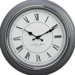 Mebus Wanduhr grau D: ca. 38 cm