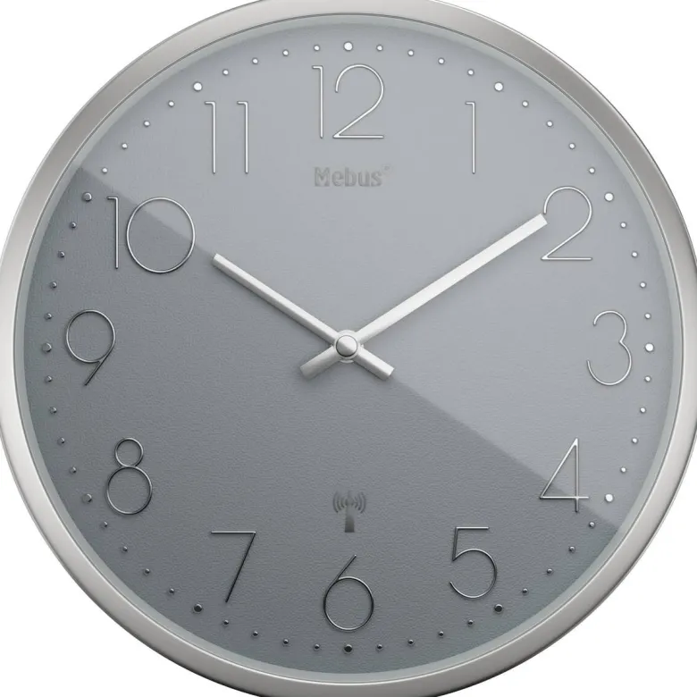Mebus Wanduhr grau D: ca. 25 cm