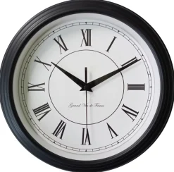 Mebus Wanduhr schwarz B/H/L: ca. 5,5x25x25 cm
