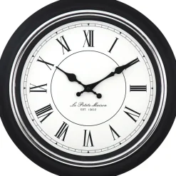 Mebus Wanduhr schwarz B/H/L: ca. 6x40x40 cm