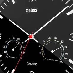Mebus Wanduhr schwarz D: ca. 25 cm