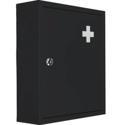 Medizinschrank mattschwarz Stahl B/H/L: ca. 11,2x36,8x32 cm