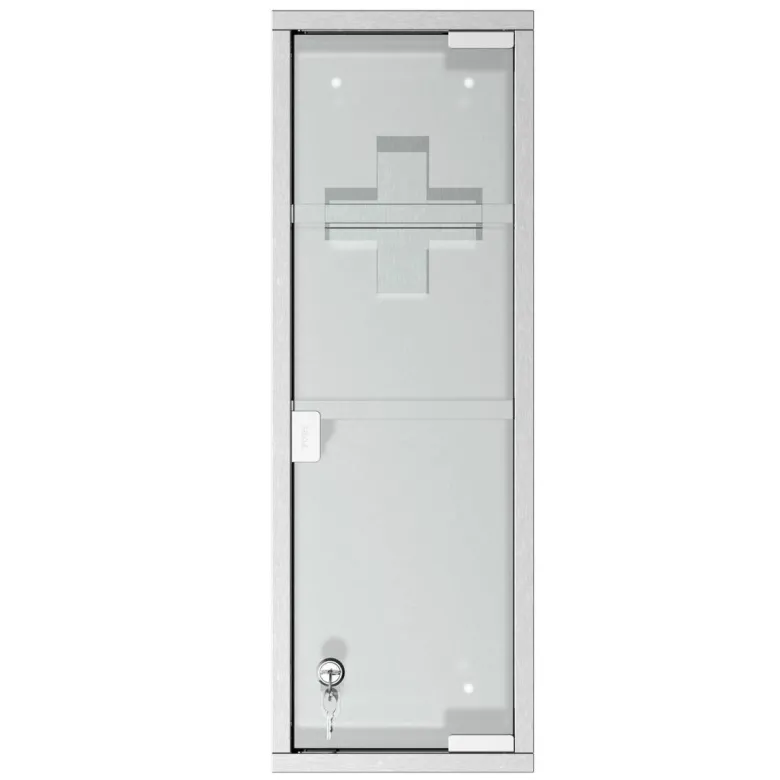 Medizinschrank silber Polypropylen B/H/L: ca. 12x20x58 cm