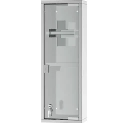Medizinschrank silber Polypropylen B/H/L: ca. 12x20x58 cm