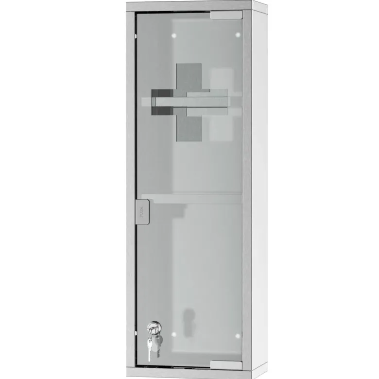 Medizinschrank silber Polypropylen B/H/L: ca. 12x20x58 cm