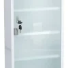 Medizinschrank weiß Metall B/H/L: ca. 12x60x30 cm