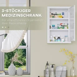 Medizinschrank weiß Polypropylen B/H/L: ca. 14x30x46 cm