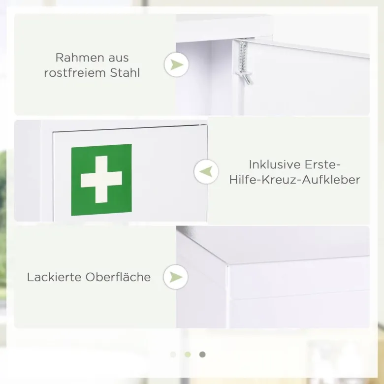 Medizinschrank weiß Polypropylen B/H/L: ca. 14x30x46 cm