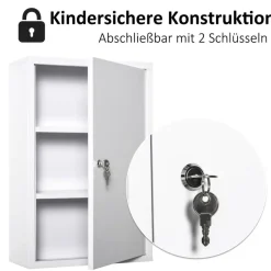 Medizinschrank weiß Polypropylen B/H/L: ca. 18x40x60 cm