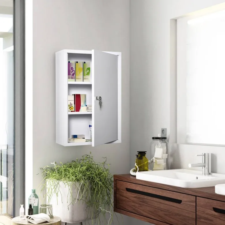 Medizinschrank weiß Polypropylen B/H/L: ca. 18x40x60 cm