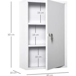 Medizinschrank weiß Polypropylen B/H/L: ca. 18x40x60 cm