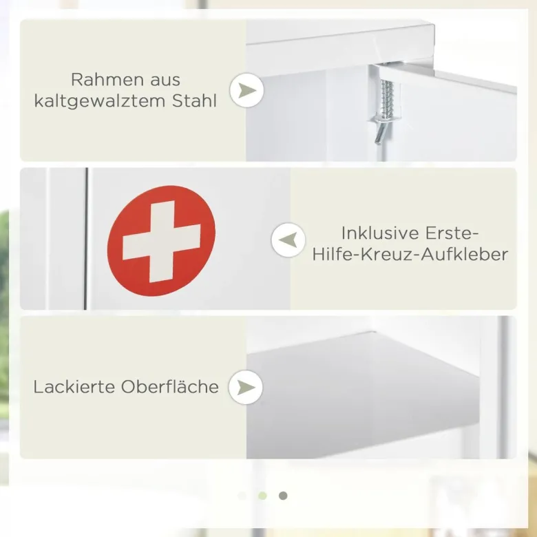 Medizinschrank weiß Polypropylen B/H/L: ca. 15x40x53,5 cm